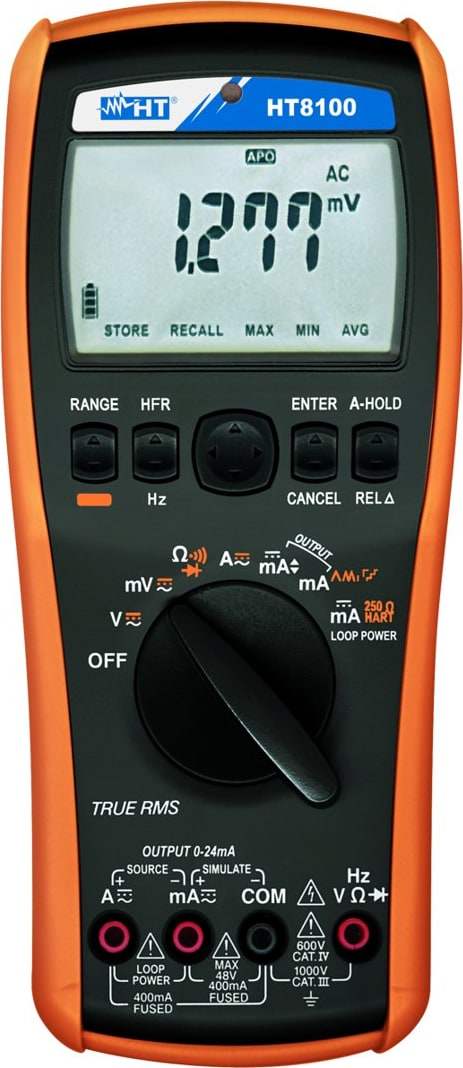 HT Italia HT8100 Professional TRMS Multimeter + Process Calibrator