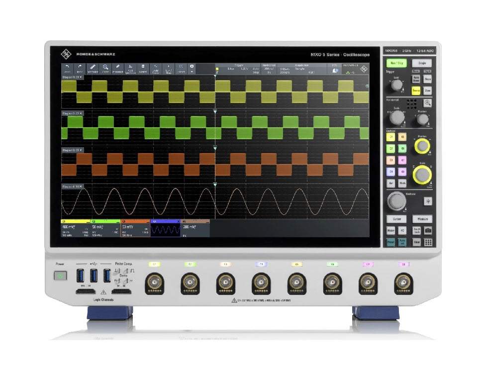 Rohde & Schwarz R&S MXO 3 Series, 100 MHz Mixed Signal Oscilloscope, 8 Channels, 1335.2050P21