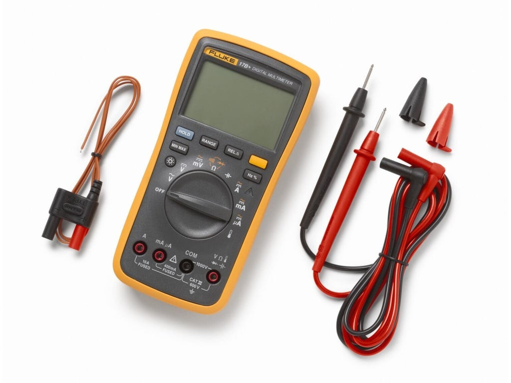 FLUKE 17B+ Digital Multimeter (1000V/10A) with Temperature and Frequency