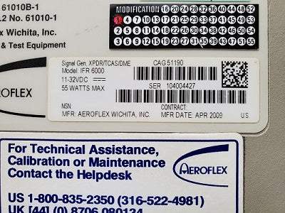 6000 IFR/ Aeroflex Communication Analyzer Used