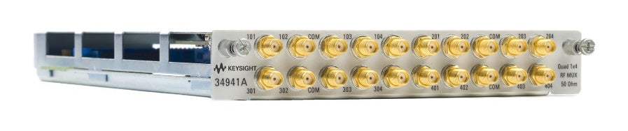 Keysight 34941A Quad 1x4 50-Ohm 3 GHz RF Multiplexer Module for 34980A (Pre-Owned)