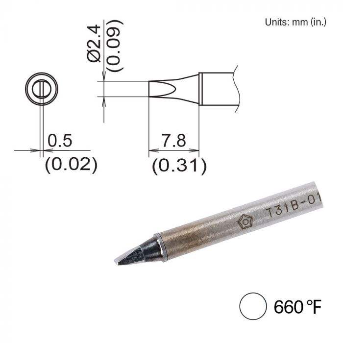 T31B-03D24 Hakko Soldering Tip New