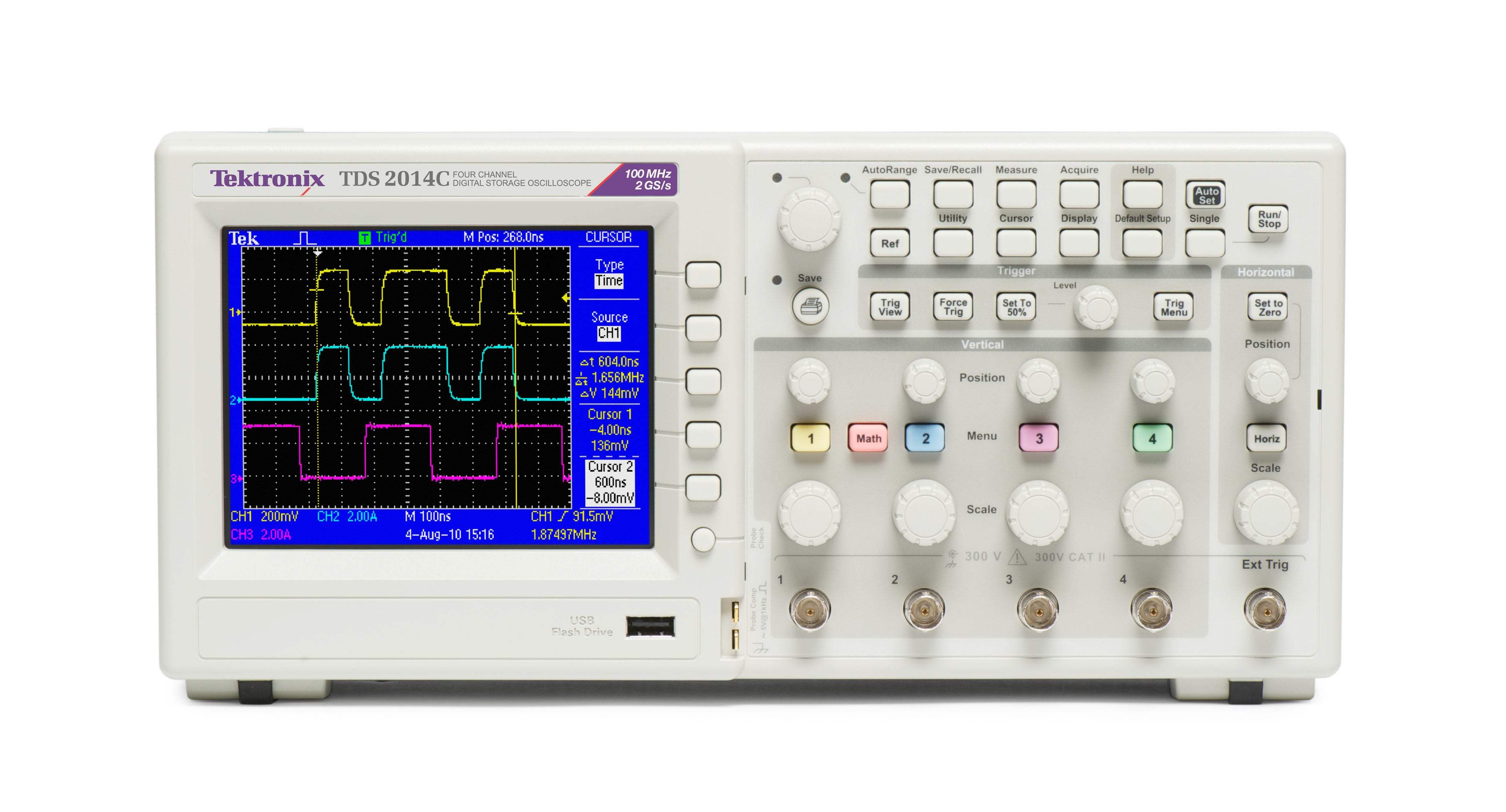 Tektronix TDS2014C 100 MHz 4-Channel Digital Storage Oscilloscope (Pre-Owned)