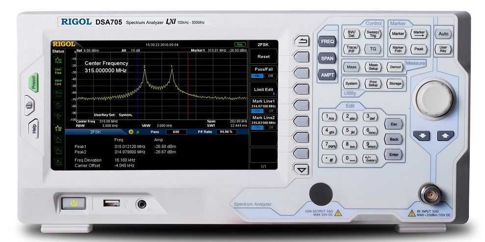 spectrum analyzer rigol dsa815 with tracking generator